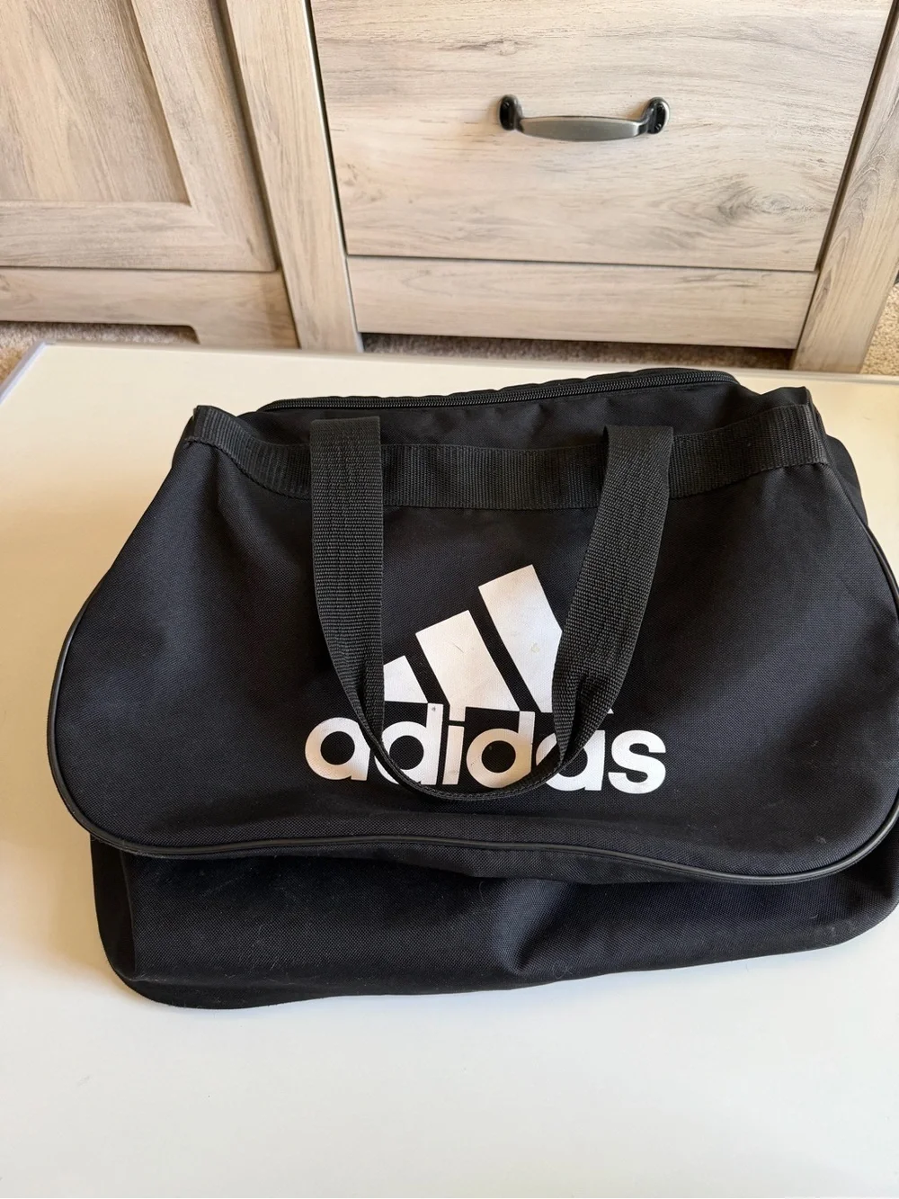 Classic adidas Black and White Small Duffel Bag